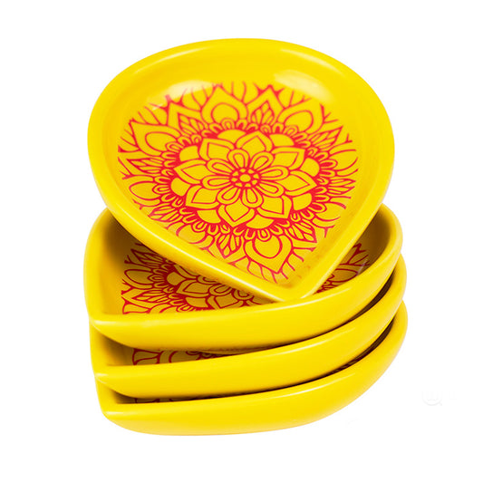 Ceramic Diya - Yellow 1pc