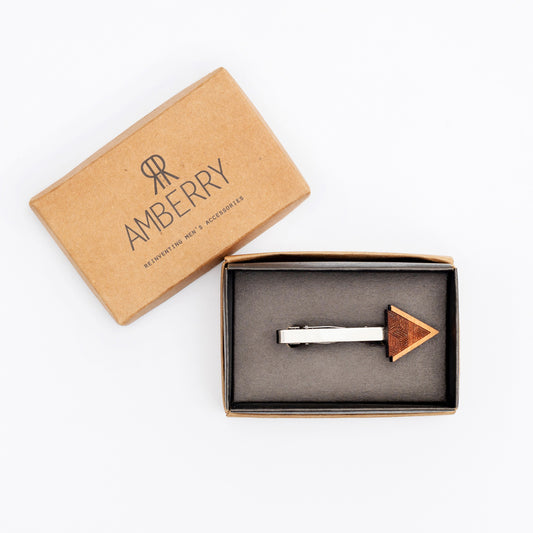 Wooden Tie Pin - Triangle
