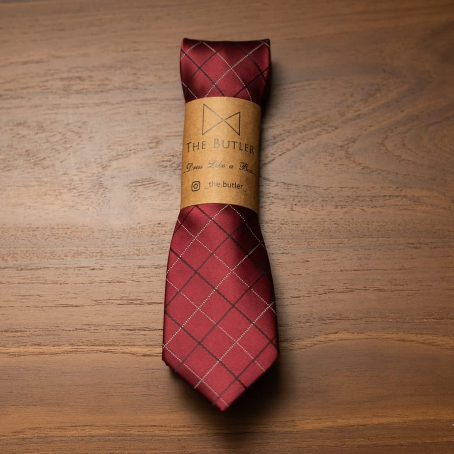 The Butler Tie - Carmine Red