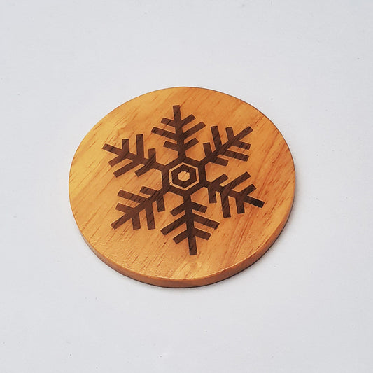 Snowflake Wood Coaster